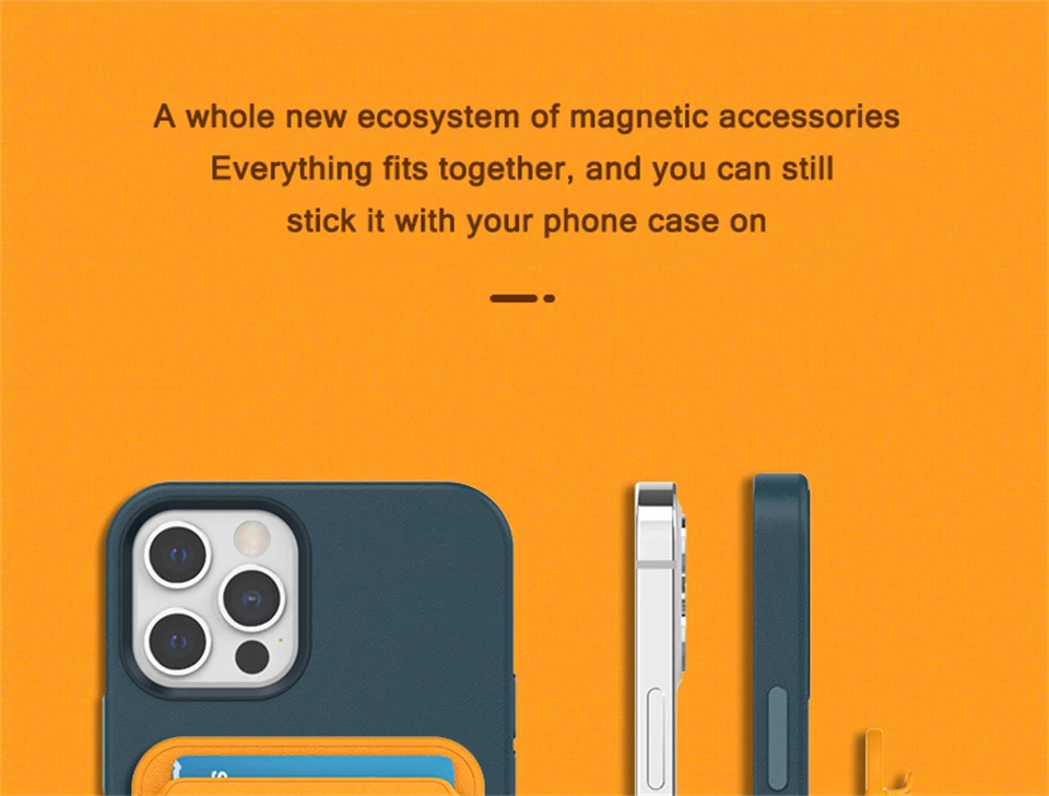 עבור For Magsafe עור ארנק עבור iPhone 13 11 12 פרו מקס מיני מגנטי כרטיס תיק בעל מקרה XS Max XR חזרה כיסוי טלפון אבזרים