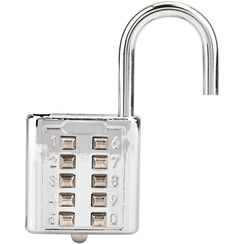 10-Digit Combination Padlock for Secure Locking Push Button Password Lock for Luggage Toolbox Locker