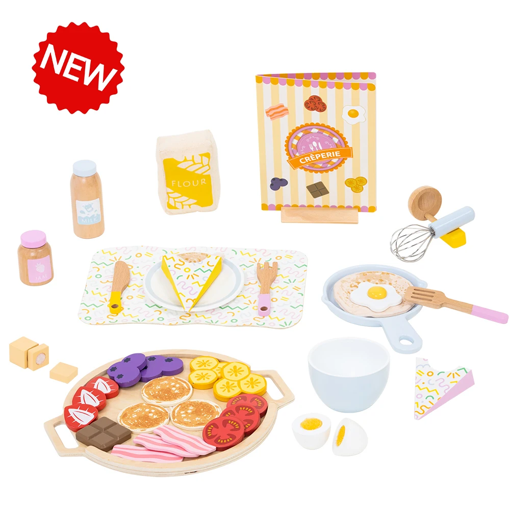 Pancake set Toy Kitchen Pretend Play Food Cooking Kids Child Simulation Wooden Toys kitchen toys,pretend kitchen toys,pretend food toys