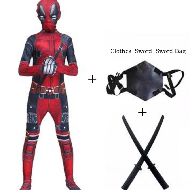 Superhero Deadpool Cosplay Jumpsuit 4
