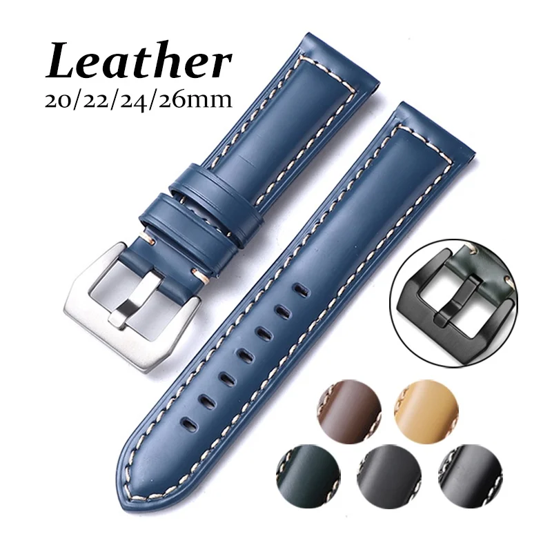 Wholesale China Leather 22 mm Replacement Watch Band AR0368_K0020406