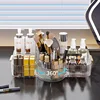 New 360° Rotating Makeup Brush Holder Cosmet Storag Box Luxury Makeup Organiser Lipsticks Make Up Container Vanity Organizer Box 2