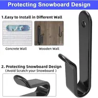 2pcs Skateboard Snowboard Mount Rack SurfBoards Wall Rack for Wakeboards Kiteboards 1