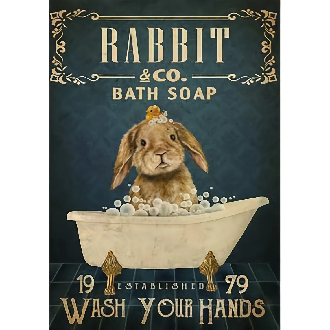 

B Rabbit & Co Bath Soapwash Your Hands Poster Rabbits Poster Funny Rabbit Poster Bunny Rabbit Decorbath Room Decor Nursery Deco