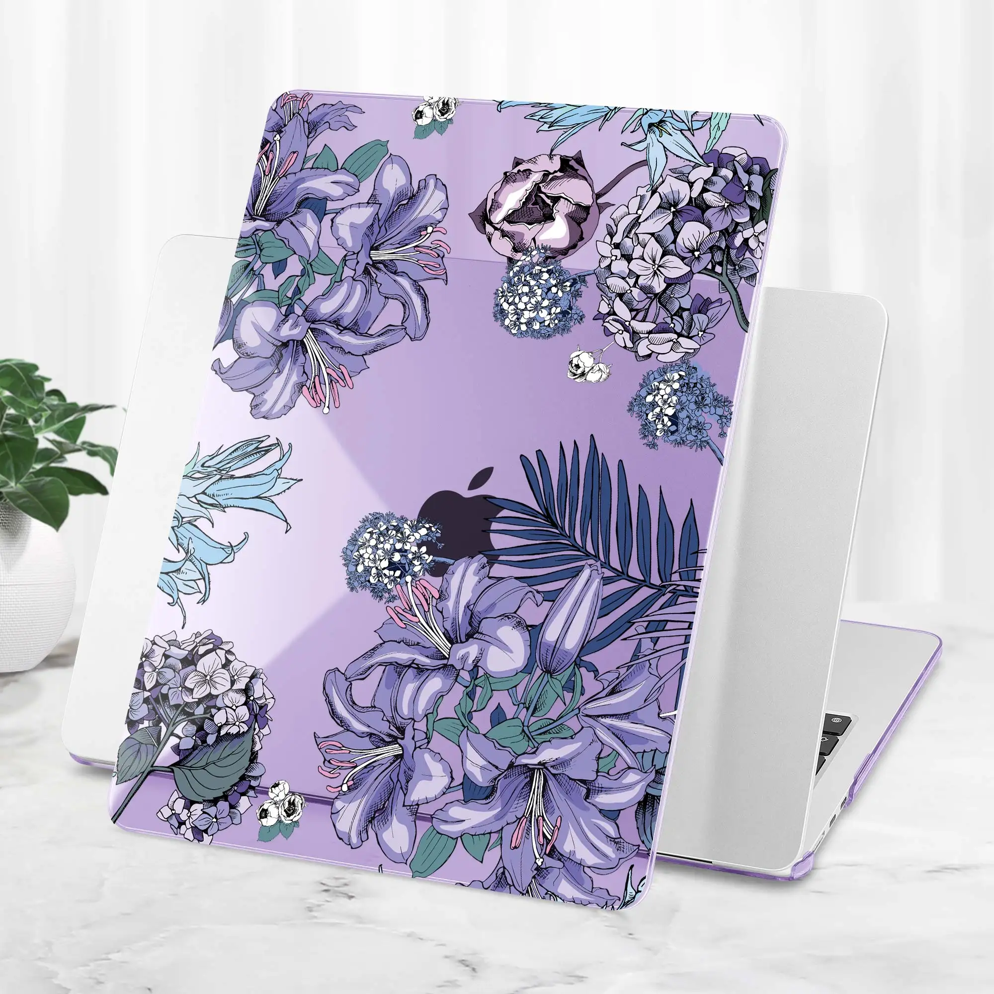 Estojo de Impressão Flor Roxa para Macbook Retina m1 Air 13 15 A2681 A2941 m2 Pro 13 A2338 A2992 A2991 m3 14 16 Polegada 2023 - Imagem 3