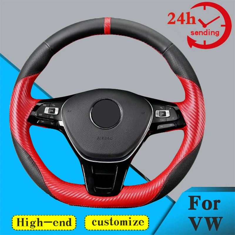 Custom Car Steering Wheel Braid Cover 100 Fit For Volkswagen VW Golf 7