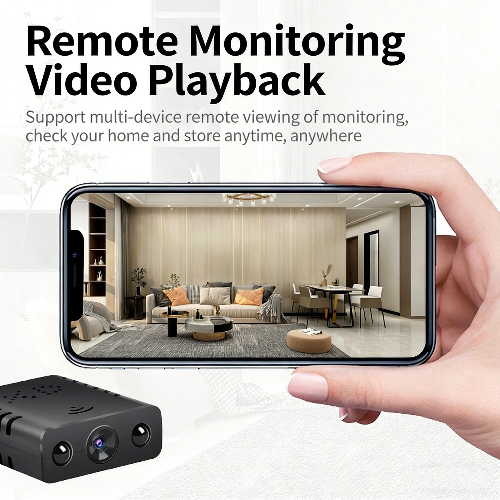MINI telecamera per la sicurezza Piccola telecamera WiFi 1080P HD Smart Home Mini telecamere Nanny Cam con sensore di movimento Visione notturna - immagine 3