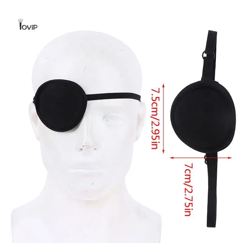 

Unisex Black Pirate Eye Patch Single Eye Patch Eyepatch One Eye Washable Adjustable Concave Eye Patch Kid Pirate Cosplay Costume