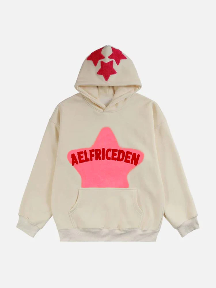 Fall hip hop street graffiti hoodie women's retro casual sports baggy hoodie
