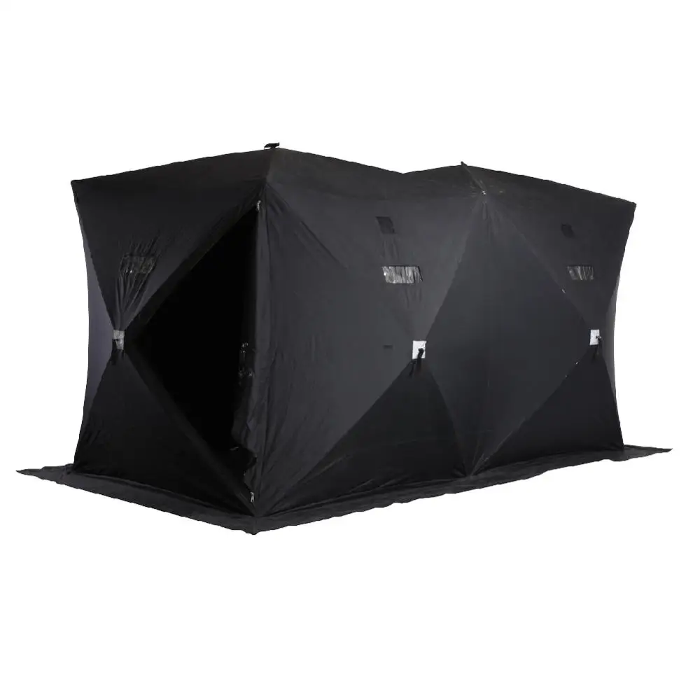 

Outdoor Camping Black Water-Repellent And Wind-Resistant Eskimo Large 2/3/4/8 Personice Fishing Tent