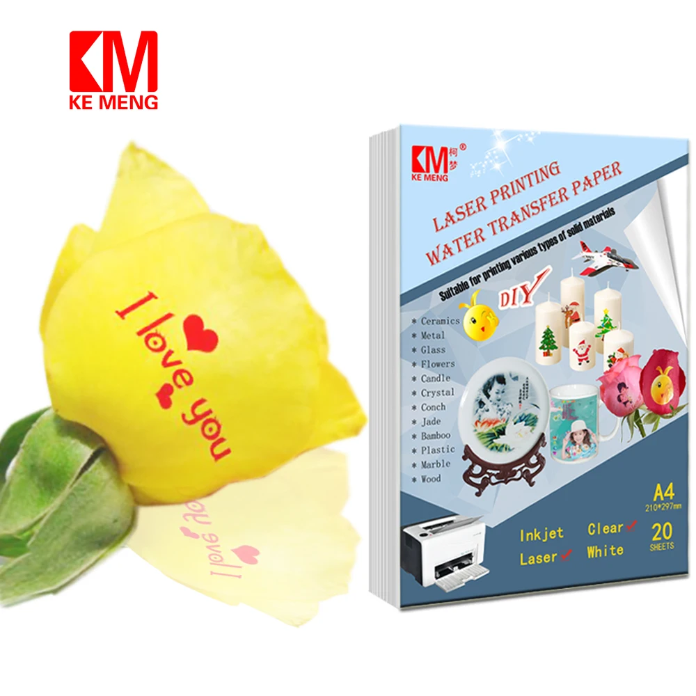 Sublimation Waterslide Decal Transfer Paper Inkjet Clear 20 Sheets