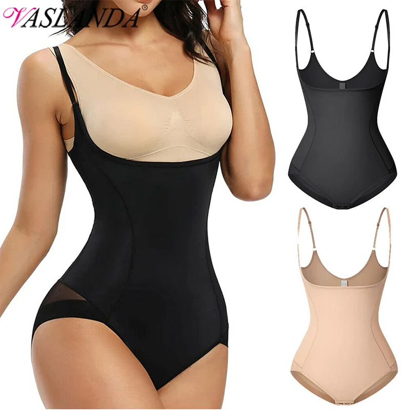 Women Compression Full Body Shaper Tummy Control Underwear Open Bust Body  Suits