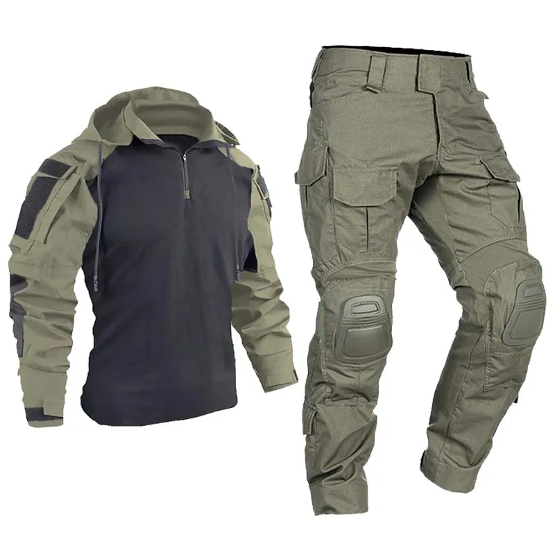 

Tactical Suits Combat Shirt Hoody Pants Military Uniform Men clothing hunting Cothes US Camouflage Paintball T Shirts