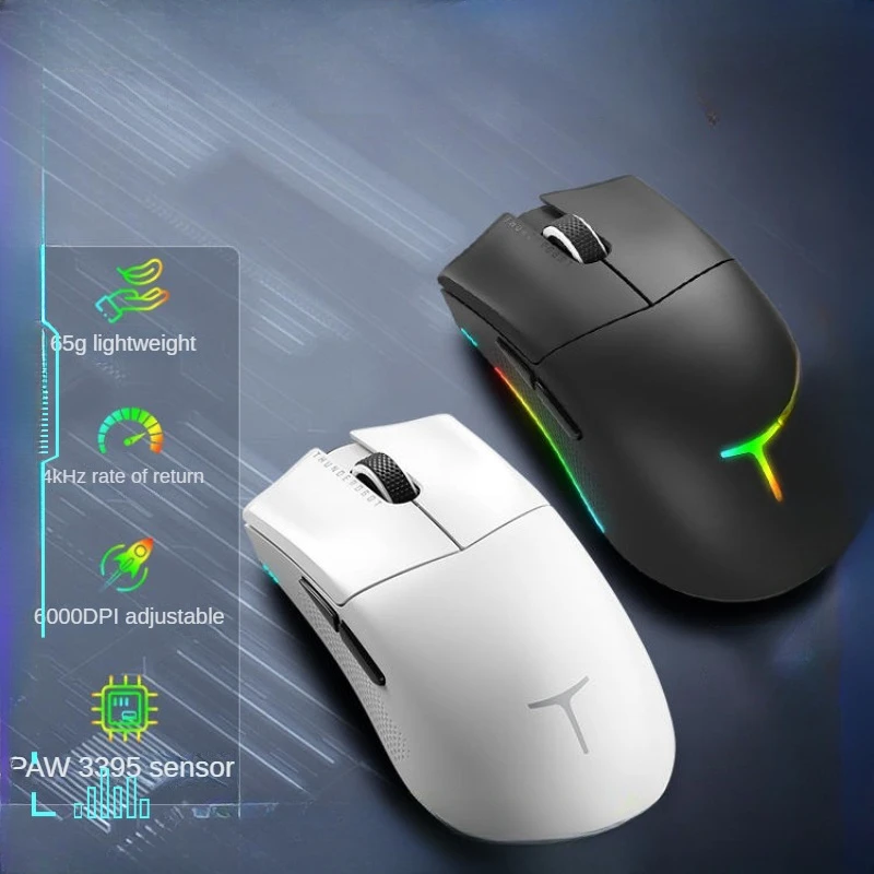 

THUNDEROBOT ML903 Wireless Mouse Bluetooth Three-Mode Lightweight RGB Rechargeable Ergonomic PC Gift Office Esports Game Mouse