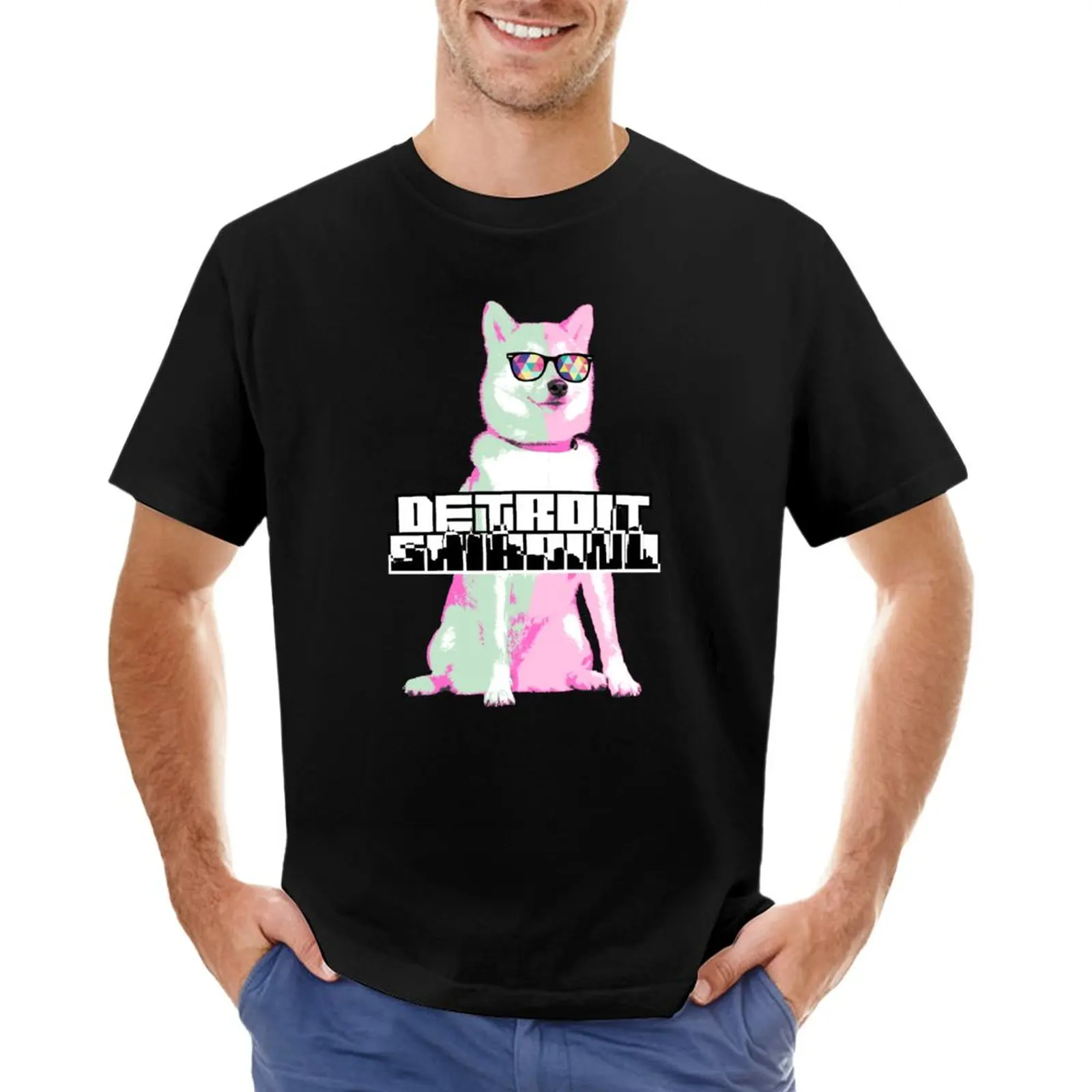 

Detroit ShibaInu, 2023 T-Shirt black t shirts quick drying t-shirt Blouse men graphic t shirts