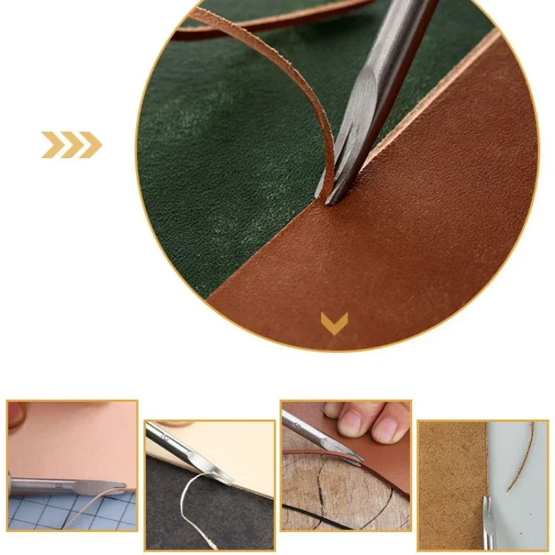 0.8/1.0/1.2/1.5Mm Sharp Leather Edge Beveler Leather Craft Skiving Beveling Knife Cutting Hand Craft Tool Edge Cutter