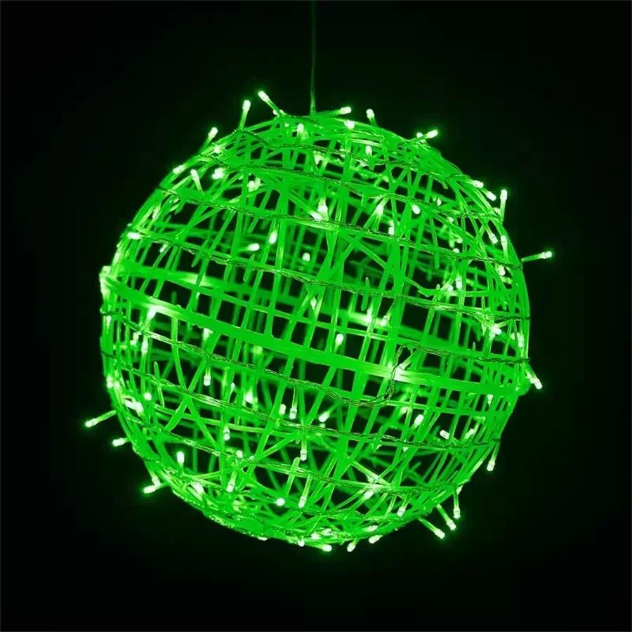 thumbnail image 1 of Guirnalda de luces LED de 30 cm para exteriores, forma de bola de farol, para colgar en el árbol de Navidad, para decoración de patios y árboles, 1 of 5