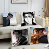 Attack On Titan Eren Yeager Anime Pillow Case Square Pillow Bedroom Sofa Leisure ComfortCushionLiving Room Home Decoration 40X40 1