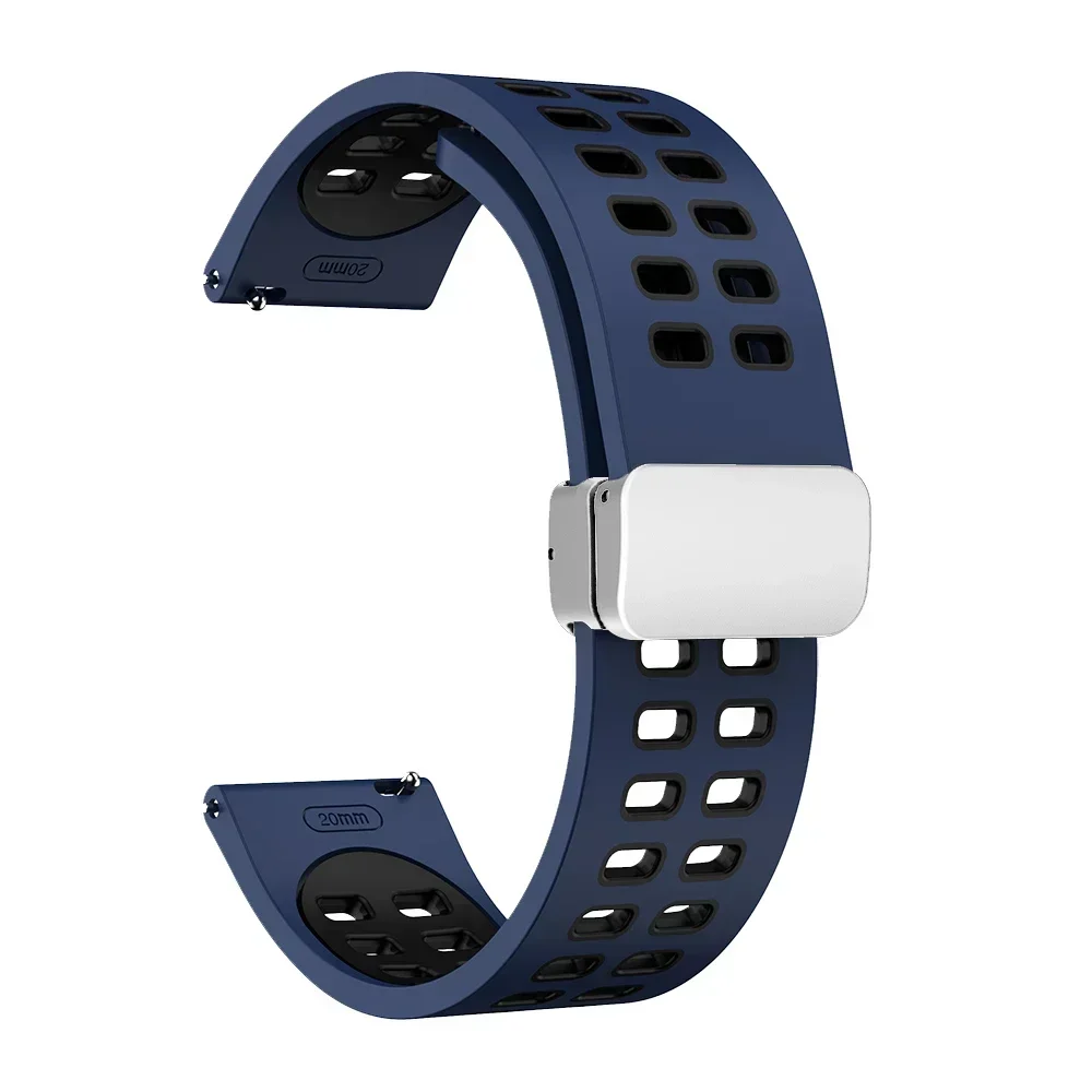 Premium Silicone Magnetic Strap – 20mm/22mm | Universal Fit