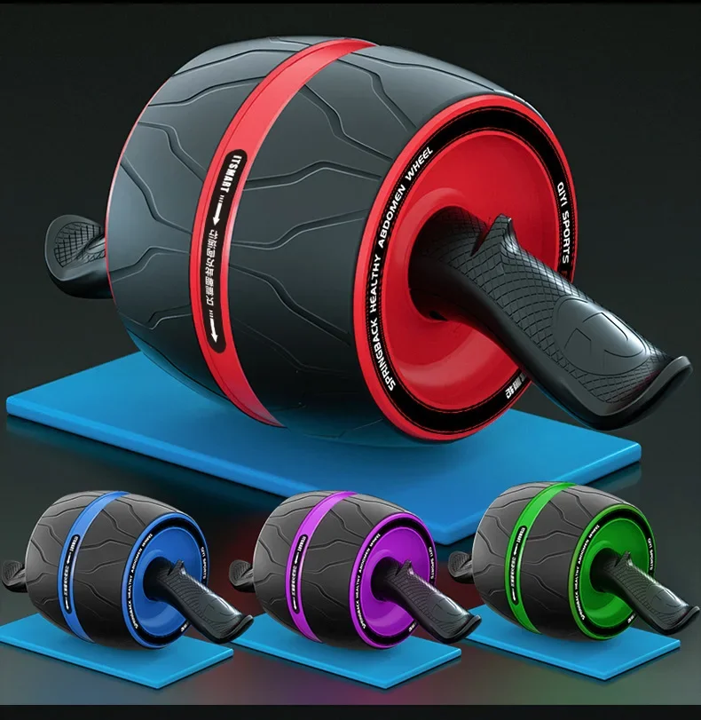 Abdominal wheel Abdominal fitness instrument Abdominal workout aids Men's Home Use Silent Double Wheel AB Rollers Knee Pad Abdominal Wheel Roller