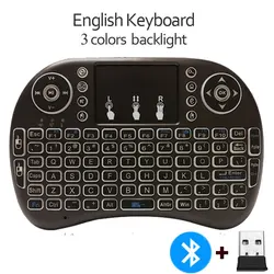 Wireless Backlit Air Mouse Remote with Touchpad Keyboard (Bluetooth n 2.4G EN)