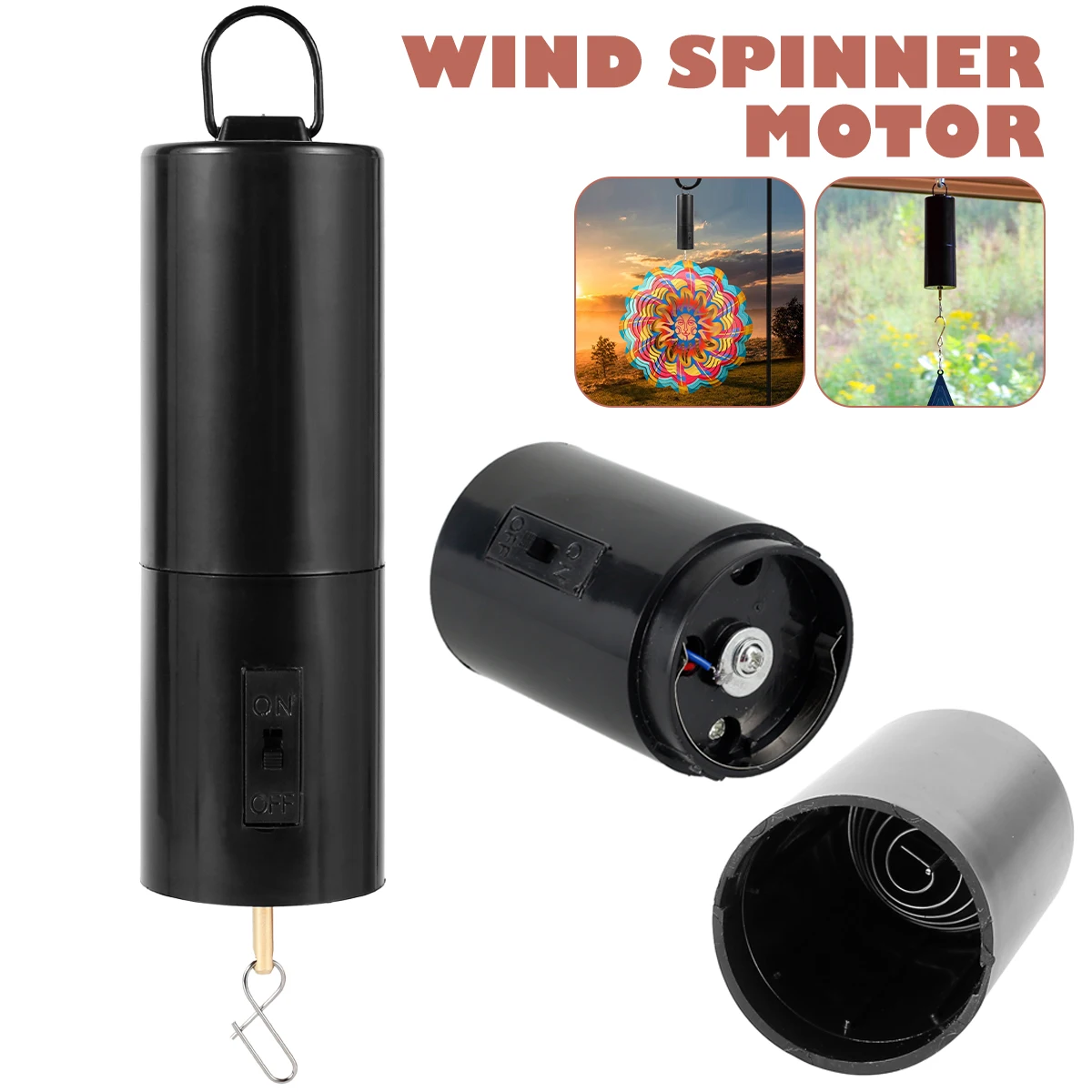 Wind chime motor 1/2/5Pcs Hanging Rotating Wind Chime Motor 30RPM Battery Powered for Indoor Disco Balls Windmill Ornament