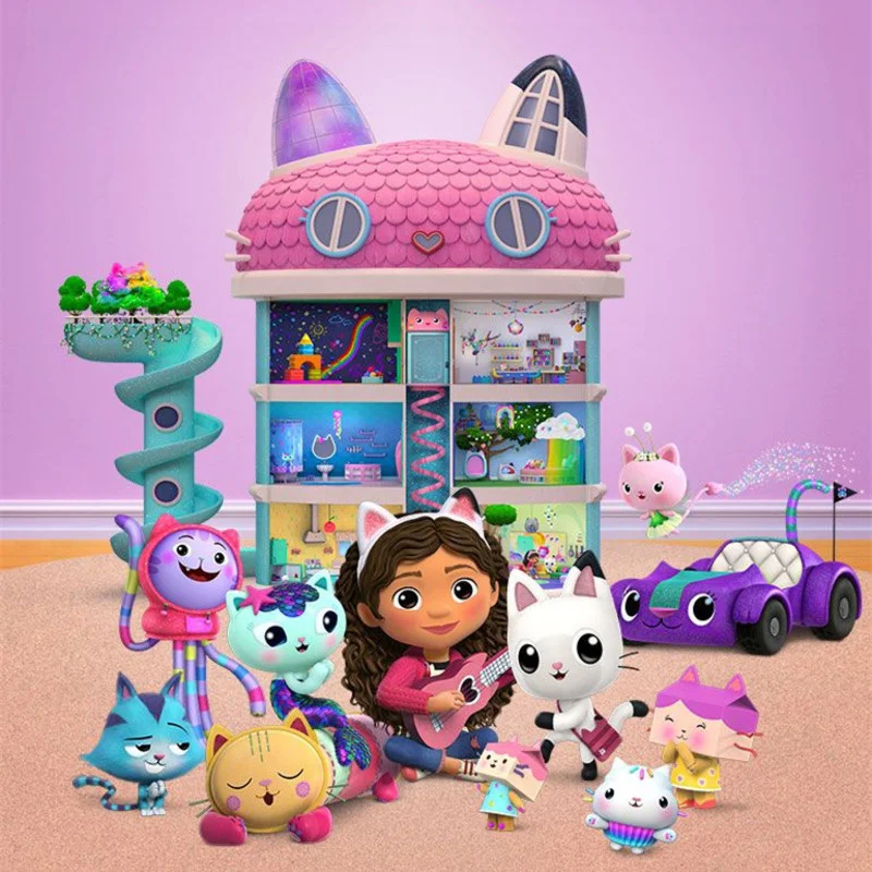 Plush Set Gabbys Dollhouse 10pcs Cat Cakey Gabby And The Magic House Toy Mermaid Cat Gabby Soft Gabi Doll House Toys For Kid