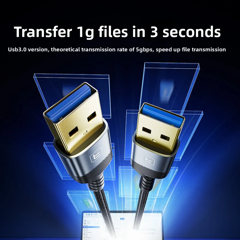 Toocki High-Speed USB 3.0 Extension Cable - Male to Female with Aluminum Alloy Design