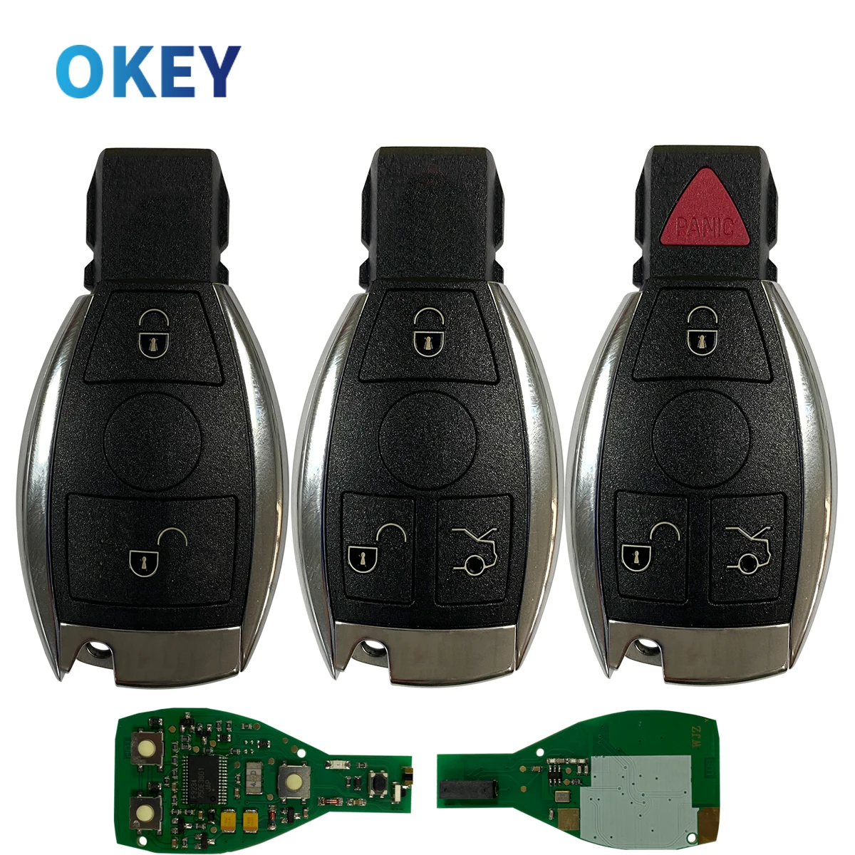 

Okey Smart Control Car Key Remote For Mercedes Benz Year 2000+ C E S Class Supports Original NEC/BGA 315/433MHz 2/3/4 Buttons