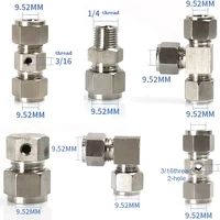 10Pcs High Pressure Seat Misting System Fittings, Straight Joint Nozzles, Quick Connector, Tee Elbow, 3/8 ", 9.52mm, 1