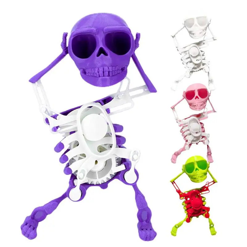 

3D Unique Swinging Skeleton Dancing Skull Figure Toys Vivid Prank Prop Self Moving Skell Bobblehead Sturdy Adorable Toy For Kids