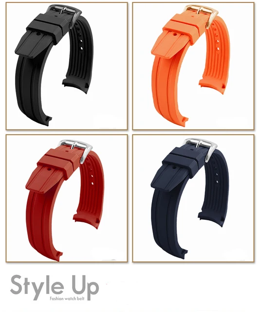 PER SWATCH OMEGA cinturino orologio in gomma curva Speedmaster giunto