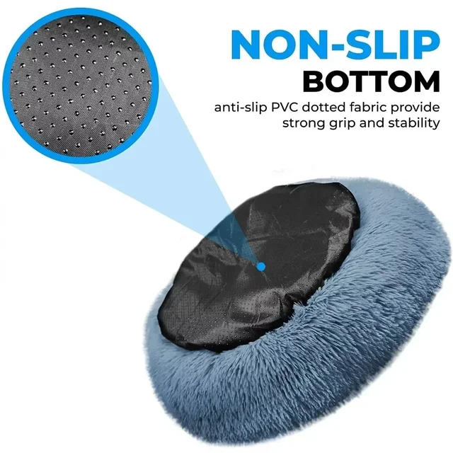 Round Plush Pet Bed 6
