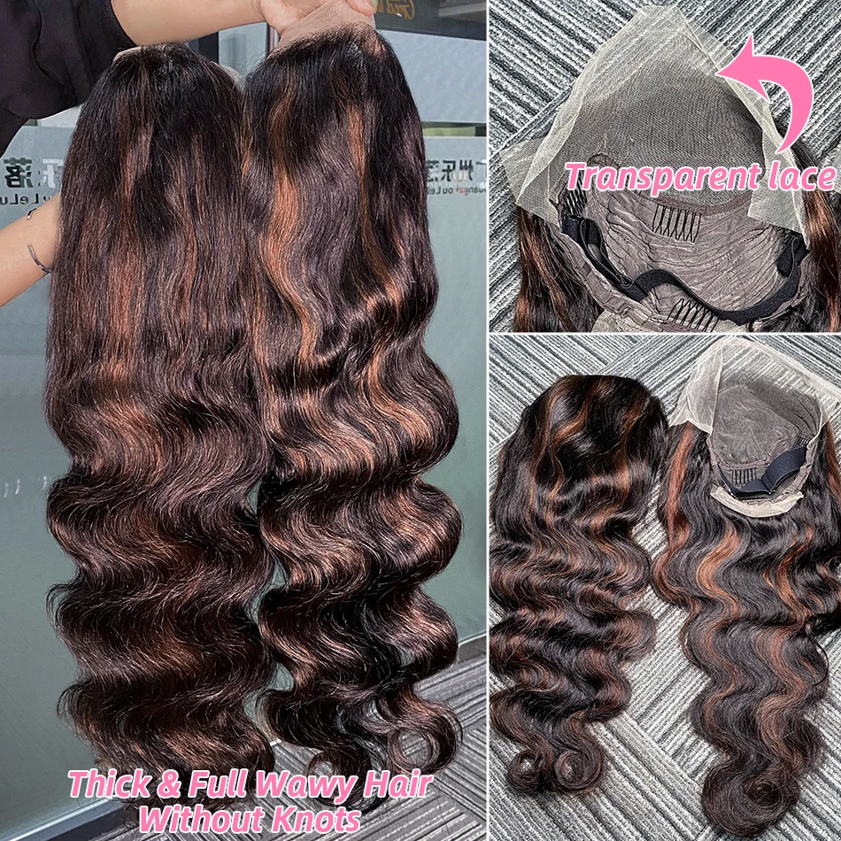 Echthaarperücke Rotbraun, 32 Zoll, Mit Spitze Vorne – Body Wave, 180% Dichte, Klebefrei