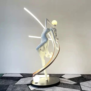 Creative Figure Art Sculpture Floor Light Night Shopping Mall Sales Department Dance Goddess Ornaments Standing Lamp Character