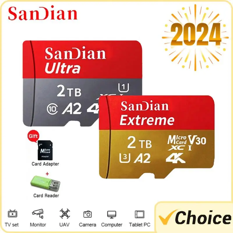 Scheda Mini Sd Originale Scheda Di Memoria Da 128Gb Scheda Tf Da 512Gb 1Tb 2Tb Per Fotocamere Telefoniche Lettore Mp3/Mp4 Schede Di Memoria Flash Ad A
