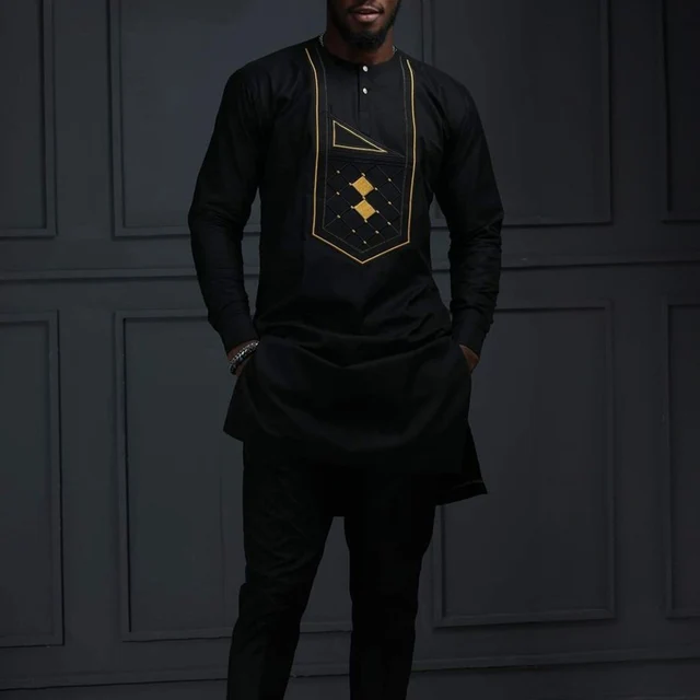 Seyi Embroidered Dashiki Outfit - Image 3