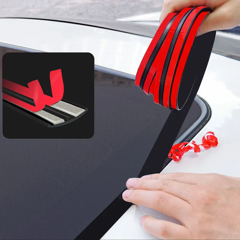 Car Seal Strips SEAMETAL 2/4/8m Windshield Sunroof Rubber Seal Strip 27mm Car Roof Window Edge Seal Protector Waterproof Dustproof Weather Strip