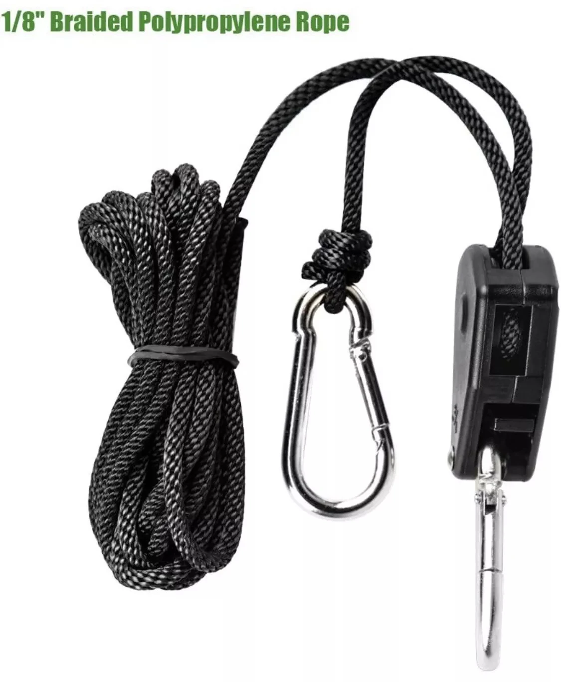 8 Inch Adjustable Lanyard Hanging for Tent Fan Grow Plant Lamp Pulley Ropes Pulley Lifting Hookley Hook 1 pcs