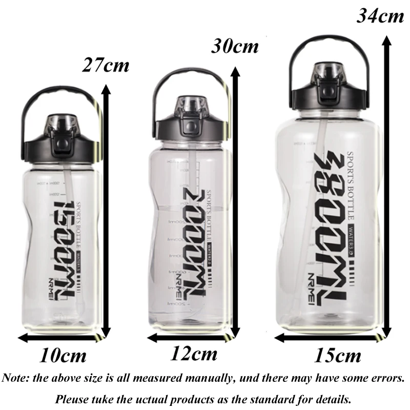 1 Gallon Water Bottle Fitness Workout with Time Marker Drink Large Capacity  Drinking Bottles for Oudoor Summer Gym Exercise - AliExpress