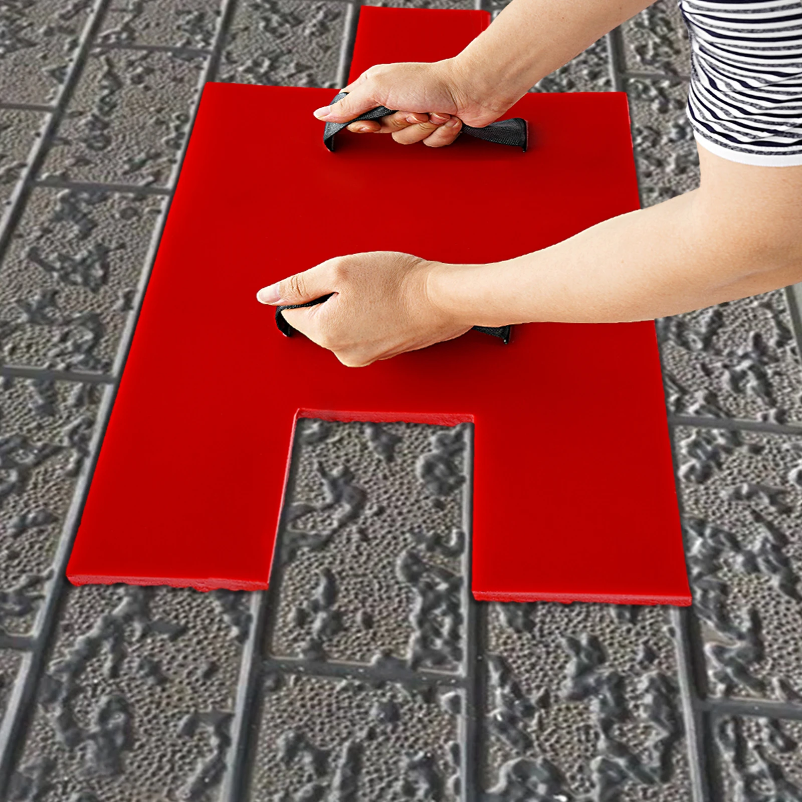 Concrete Stamping Mold Stone Texture Style Manual Concrete Stamping Mats Set For Walls Floors