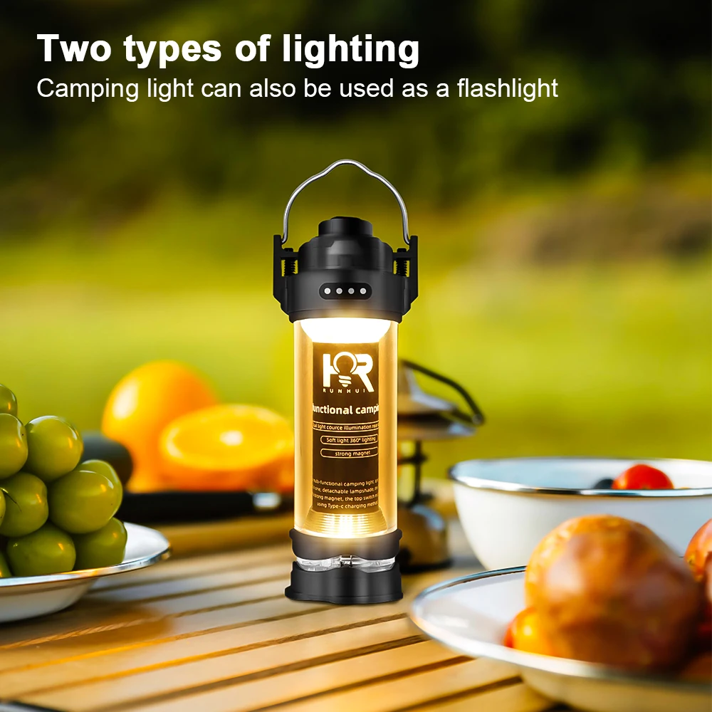 Camping Lamp – USB Rechargeable Portable Tent Lantern & Flashlight 3