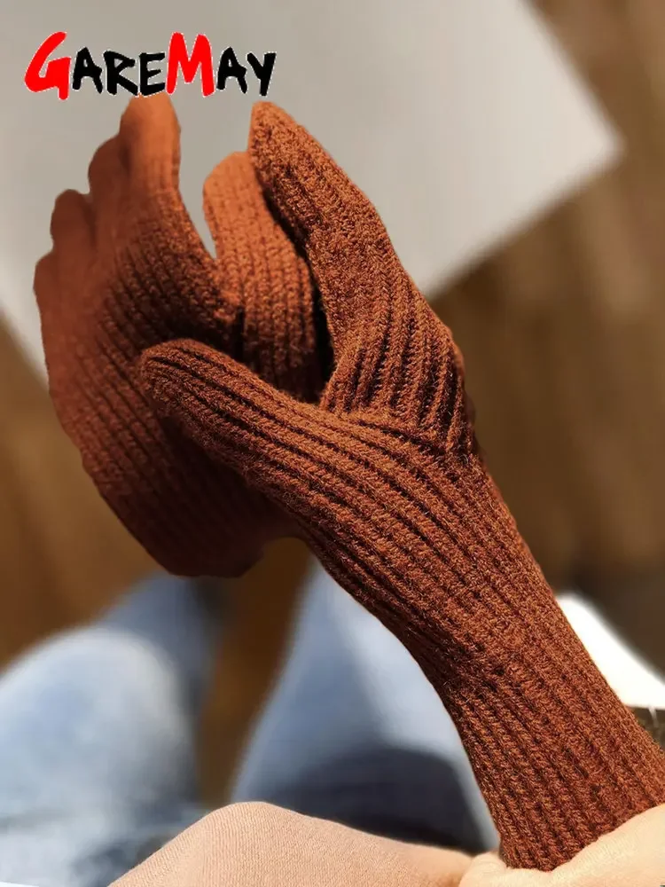 Warm Gloves Women's Autumn Winter Elegant Warm Touchscreen Casual Long Vintage Knitted Outdoor warm gloves