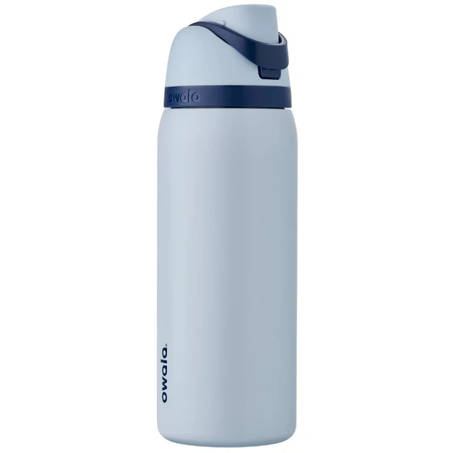 Owala FreeSip Stainless Steel Water Bottle - Shy Marshmallow White