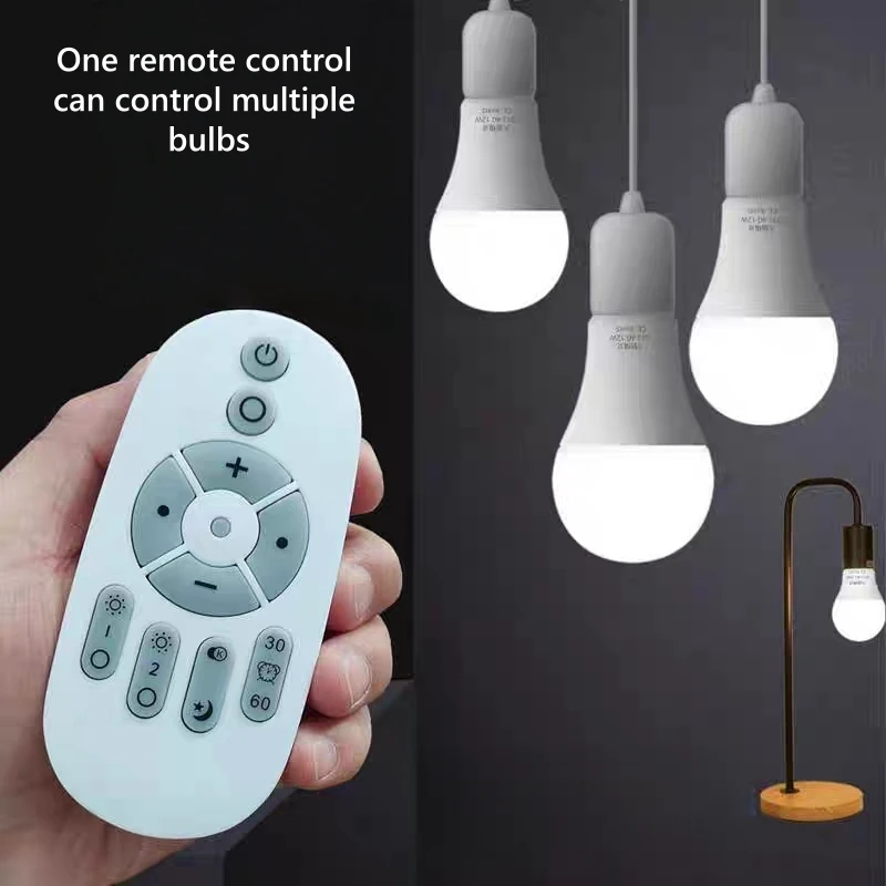Smart LED Bulb with Wireless Remote Control and Adjustable Lighting