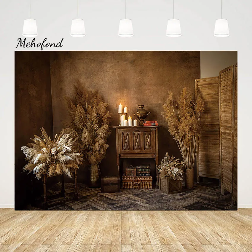 

Mehofond Photography Backdrop Spring Vintage Pampas Old Grunge Kids Birthday Background Retro Grass Decor Photo Studio Photocall