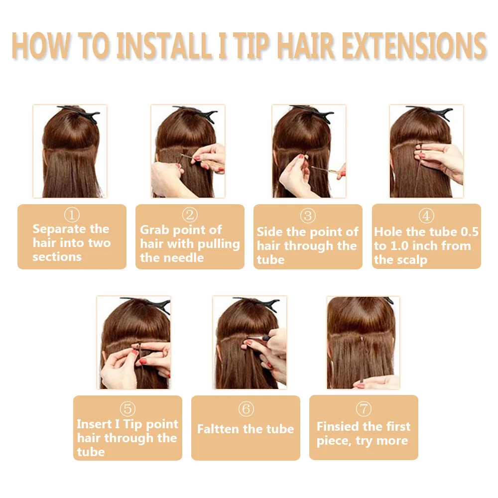 I Tip Hair Extensions Human Hair 20 Inch I Tip Extensions Real Human Cold Fusion