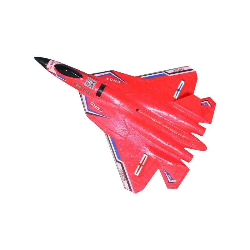 Remote Control Aircraft Su57 2.4g Radio Controlled Aircraft With Light Fixed Wing Hand Cast Foam Aircraft Model Children'S Toys 2