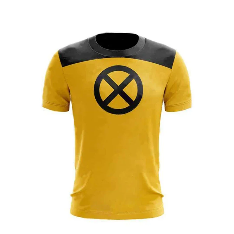 Deadpool 2 tričko superhrdina žlutý štíhlý krátký polyesterová pánská krátký rukáv cosplais trička tričko kosile halloween kostým
