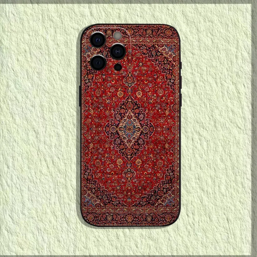Luxury Persian Carpet Floral Pattern Silicone Phone Case